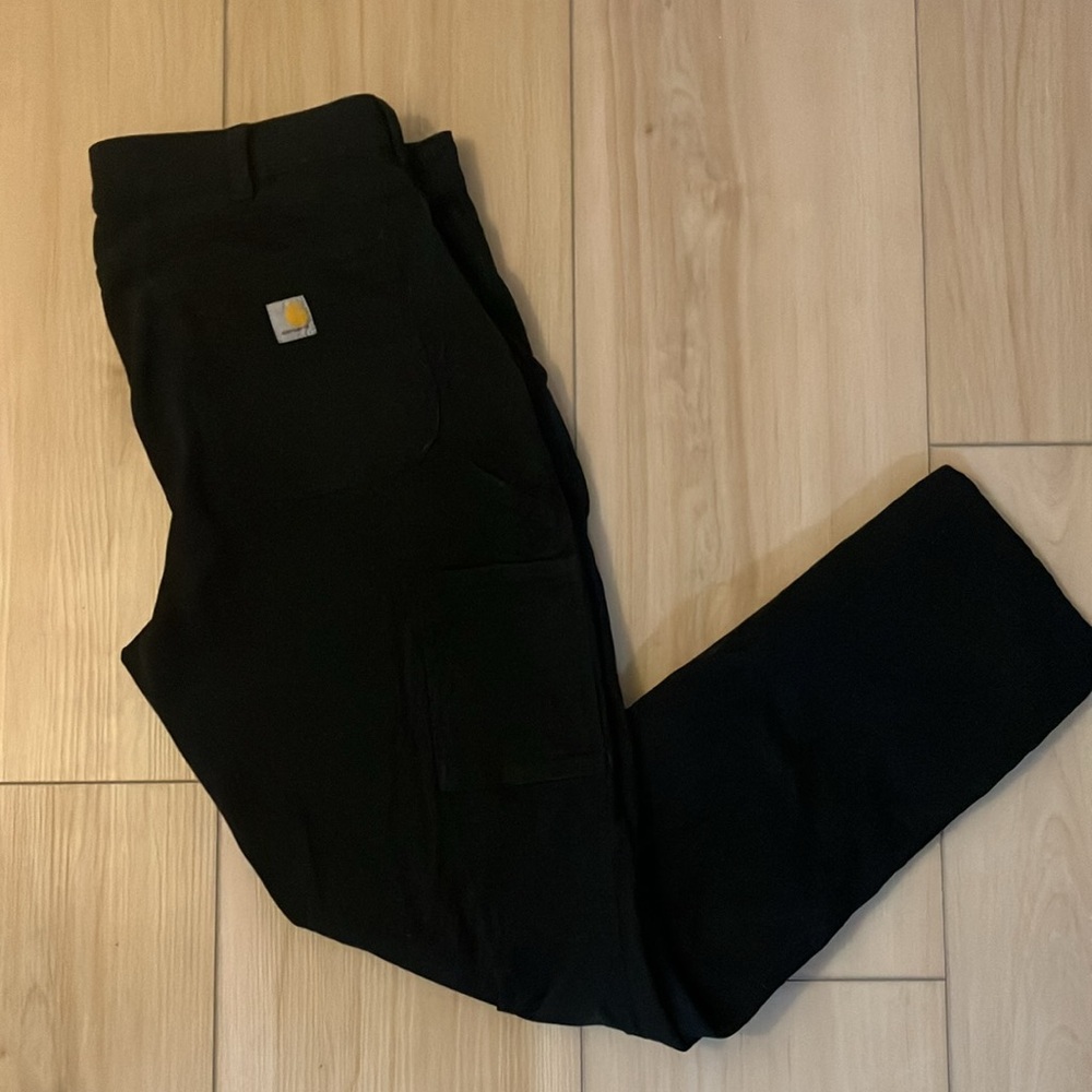 Carhartt Size 14 Regular Relaxed Fit Work Pants Black Womens - Picture 6 of 7